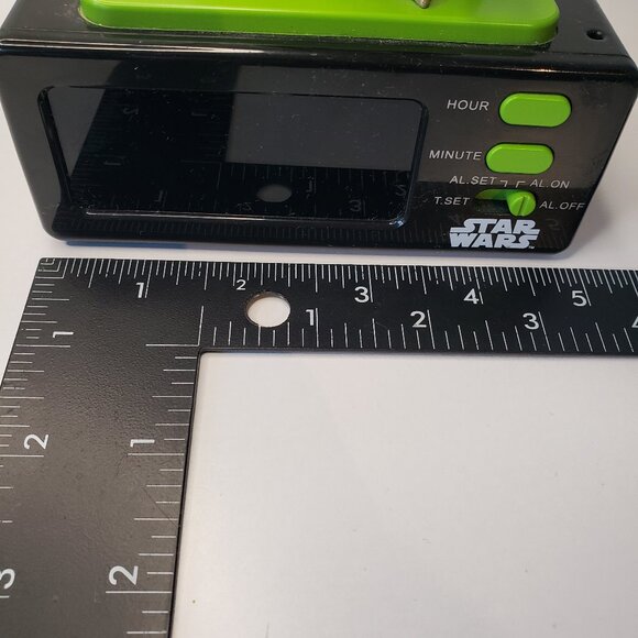 Lucas Film Yoda Alarm Clock w Light Saber 5" across Tested/Working *no box* - Picture 10 of 13